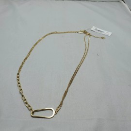 French connection new Bohemian gold ring and chain linear necklace retail $38