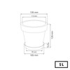 Prosperplast Blumentopf Übertopf inkl. Untersetzer 13.5 x 12 cm grau