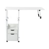 ILWorkTLs Height Adjustable Overbed Bedside Table with Wheels and Foldable