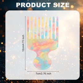 Haarkamm, 12cm Langer Breitzahnkamm für Locken Afro Glatt Robust Entwirrender Lift Breitzahn Kamm Styling Werkzeug für Damen Herren Friseurbedarf (Rosa)