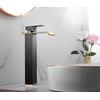 Bathroom Vessel Faucet Black Gold Waterfall One Hole Bowl Sink