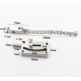 YUOIP® Door Lock Gate Bolt Door Chains Stainless Steel Latches Safety Door Lock with Anti Theft Chain