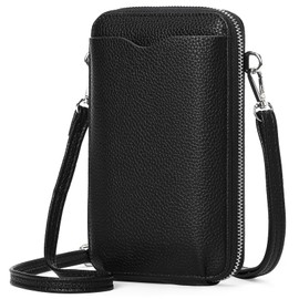 RNIEGA Small Crossbody Bags for Women Leather cell Phone Bag Wallet Purse with Credit Card Slots Adjustable Strap