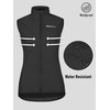 qualidyne Women's Windproof Cycling Vest – Lightweight Full Zip Sleeveless