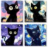 MOGTAA 4 Pack Cat Paint by Number for Adults Beginners