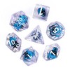Skull Polyhedral Dice Set for Dungeons & Dragons DND (Blue)