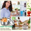 Reallnaive 4 Sets 12 oz Stainless Steel Korean Soup Rice