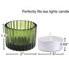 VOHO Green Tealight Candle Holder Set of 12, Glass Candle