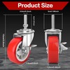 3 Inch Heavy Duty Stem Casters Swivel Wheels with Brake