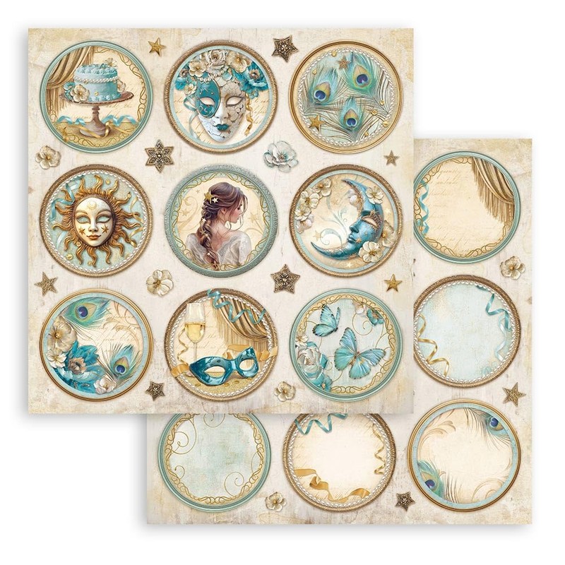 Stamperia SBBL165 Masquerade Scrapbook Pad 30.5 cm x 30.5 cm,