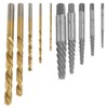 YUMILI 10 Piece Screw Extractor and Left Handed Cobalt Drill