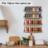 TJ.MOREE 4 Pack Spice Rack Wall Mounted Rustic Style Hanging
