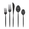 Dark Stainless Steel Flatware (Set of 5)