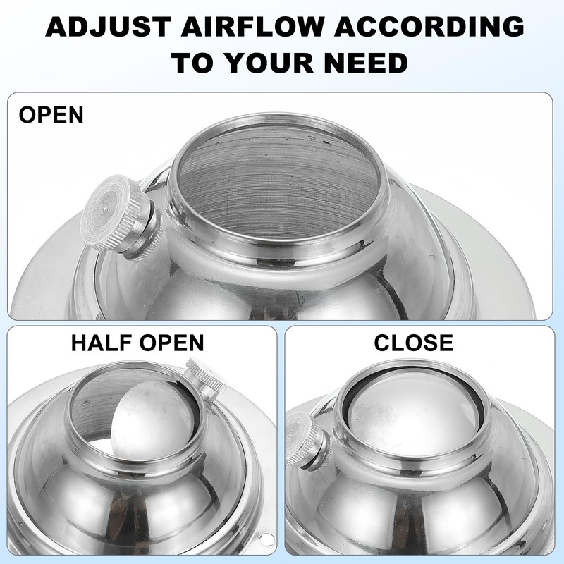 PATIKIL 8 Inch Adjustable Air Vent Stainless Steel Round Soffit
