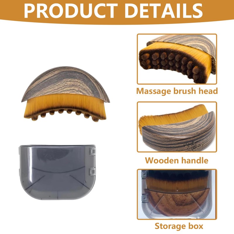 2 Pcs Lymphatic Drainage Brush, Lymphatic Contour Face Brush,