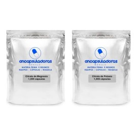 Citrato De Magnesio Y Citrato De Potasio 1,000 Capsulas C/u Sabor Natural