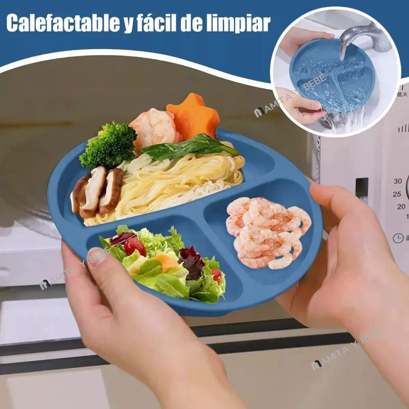 Mamita y bebé Platos Para Bebés De Silicona Con Tazón