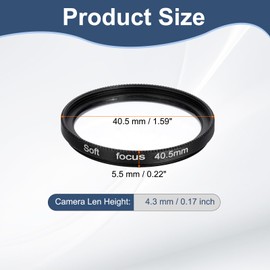 PATIKIL 40.5mm Mist Filter, Dreamy Soft Diffusion Filter Fog Effect Camera Lens Filter Slim Optical Glass with Lens Cap for Video Vlog Portrait Photography, Black