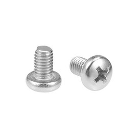 uxcell M5x8mm Machine Screws Phillips Cross Pan Head Screw 304 Stainless Steel Fasteners Bolts 20Pcs