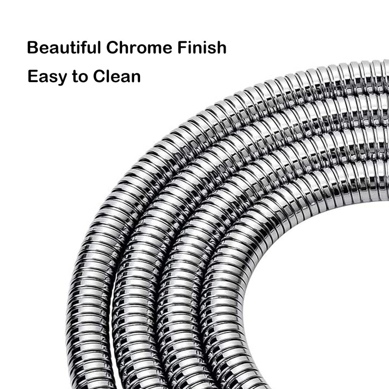 Extra Long Stainless Steel Shower Hose - Metal Kink-Free Handheld