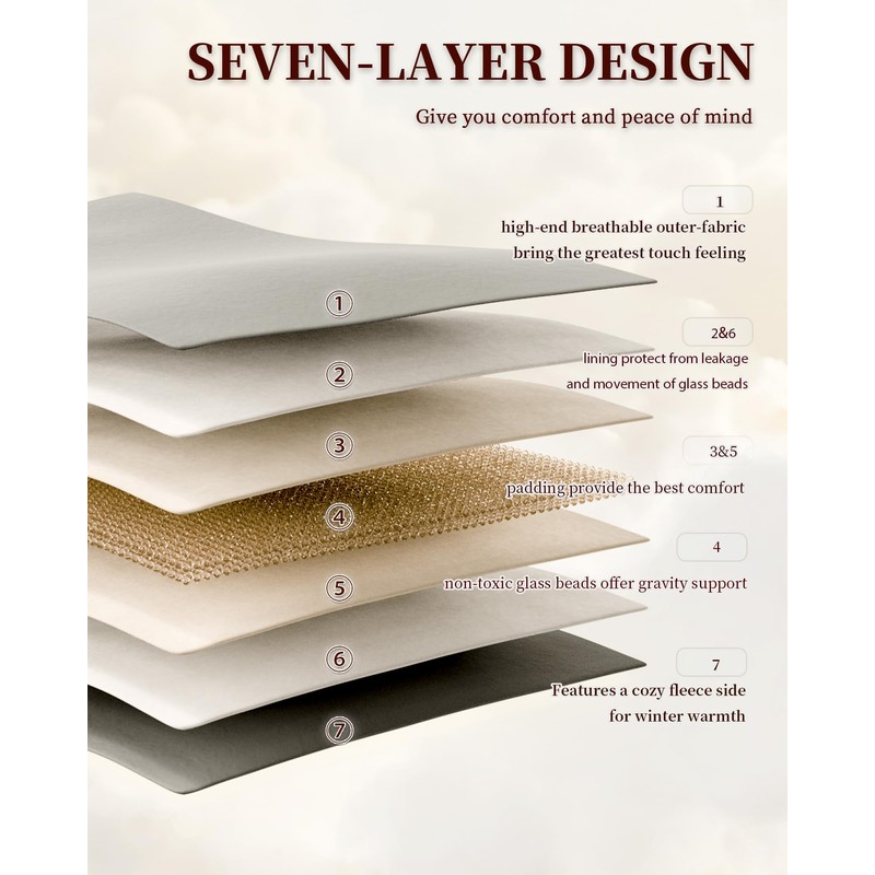 L'AGRATY King Size Weighted Blanket for Adults 30lbs, 88"x104" Cooling