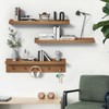 MBYD 24 Inch Floating Shelves, Picture Ledge Shelf, Natural Wood
