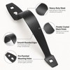 2 Pack Gate Handle Pulls, 10-3/8" Heavy Duty Steel Black