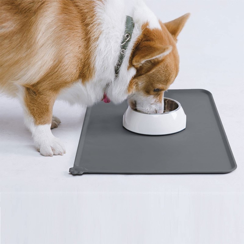 AUDWUD Silicone Waterproof Pet Feeding Mats,Anti Slip Bowl Pad,Dog Mat