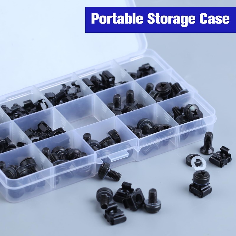 LEONTOOL 50 Pack M6 x 16 mm Rack Mount Cage