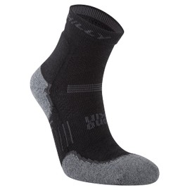 Hilly Unisex Supreme - Anklet Max Cushioning, Running Sock, Black/Grey Marl, L UK