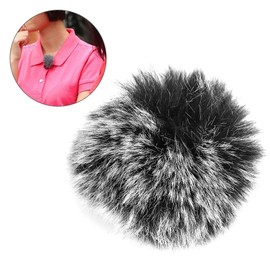 Lavalier Microphone Fur Cover, Durable Black Lapel Microphones Furry Cover Windscreen Windshield Muff Fur for Wm6/WM8/M1