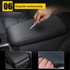 AOMSAZTO Black Leather Armrest Covers for Grand Cherokee 2011-2021 Jeep