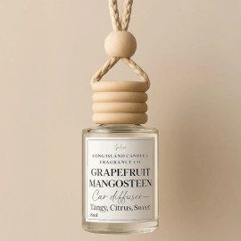 SaiLeiSie Long Island Candle & Fragrance Co Grapefruit Mangosteen Car Diffuser | Tangy Citrus & Sweet Aroma | Handmade New