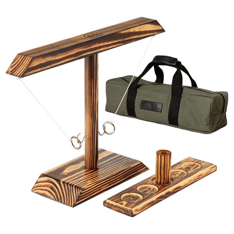 Craggy Games HOOKS! Ring Toss and Shot Ladder® - Burned