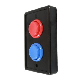Arcade Light Switch Plate Cover, Single Switch (Black/Red/Blue), 1-Gang Standard Size Rocker Wall Plate, Game Room Decorator, Kid Bedroom Wallplate, Faceplate Replacement