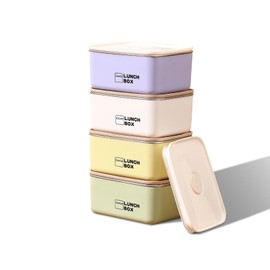 Stainless Steel Food Storage Containers with Lids, Set of 4 (18oz), Snack Containers for Kids, Freezer Safe, Microwave Safe, 316 Metal Containers for Meal Prep, Leftovers