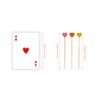 FOOGO Green 150pcs Bamboo Cocktail Sticks 9cm Fancy Multi-Coloured Heart