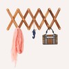 YUEMING Wooden Coat Rack with 17 Pins Clothes Rack Expandable