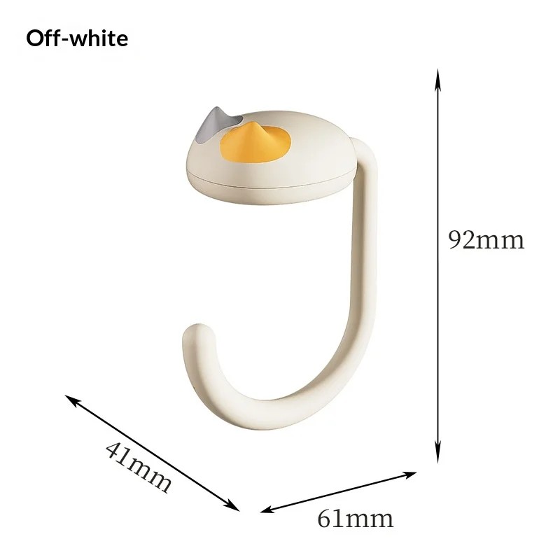 Cat Desk Hooks for Bags & Keys – 2-Pack Adhesive