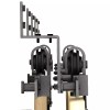 G&J 8 Packs Bypass Door Bracket Wall-Mount Black Steel for