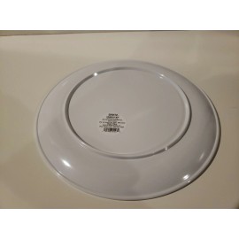 Set of 4 Bunny Painting Pink Melamine Plastic 10" Plates Spring Easter NEW