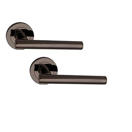 Infinity Decor Internal T-Bar Black Nickel Lever On Rose Door Handle Set New