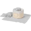 Casatessile Susanna Grigio Scuro Bathroom Wash with Fabric Basket Set