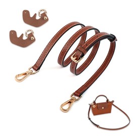 Bieiyhe Taschengurt Verstellbarer Schultergurt für Longchamp Tasche Damen Schulterriemen für Taschenriemen Leder Braun Crossbody Bag Strap Lederriemen für Umhängetasche Ersatzgurt für Handtaschen-1.2