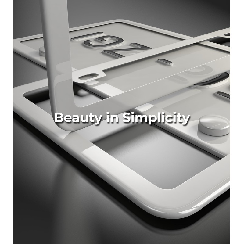 Deselen White License Plate Frame, Metal Thin Stainless Steel with