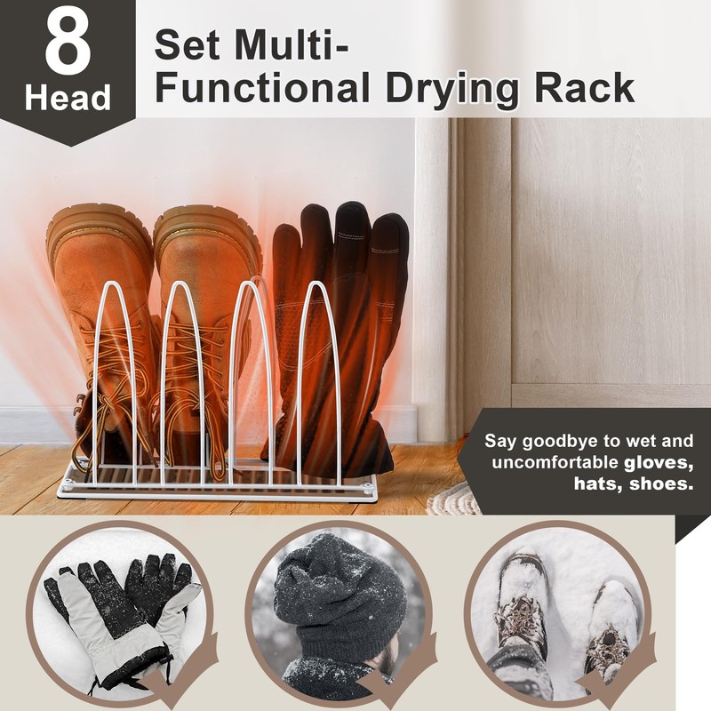 Dunkive 2 Pack Metal Shoe Drying Rack, Shoes, Boot, and