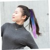 Outanaya Braided Ponytail Extension with Thread Highlights Synthetic Hairpiece for