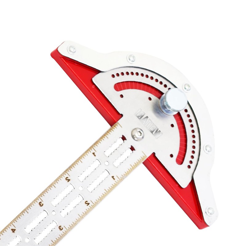 WEITARI Woodworkers Edge Ruler, Thickness 1.5mm Protractor Angle Finder Woodworking