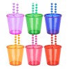 Lecute 6 Collares Vaso Neon Tequilero Shot Batucada Mardi Gras