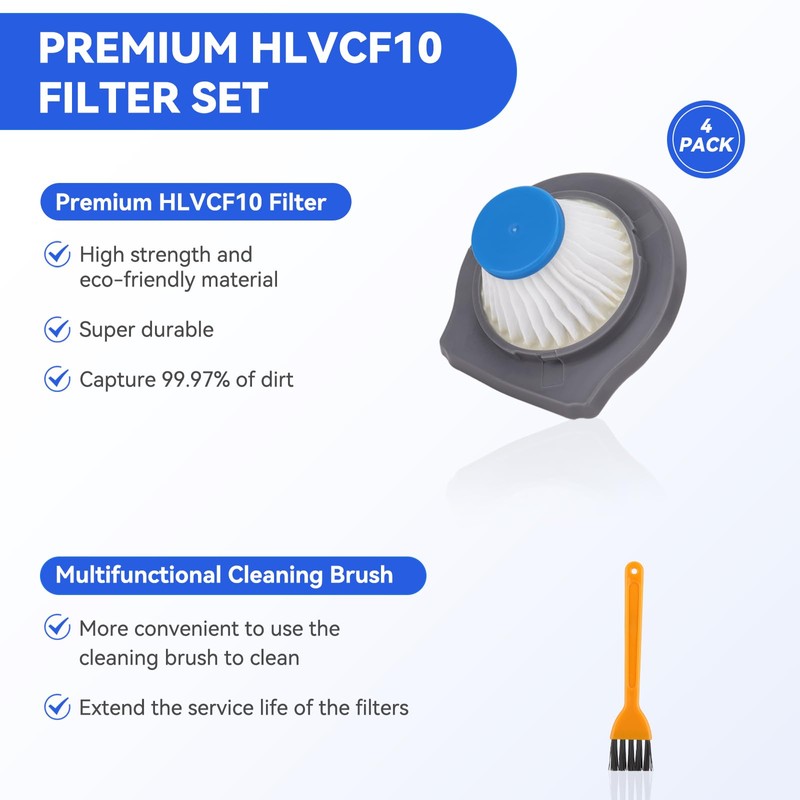 HLVCF10 Vacuum Filter Replacement Compatible with BLACK and DECKER Dustbuster